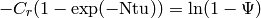 -C_r (1 - \exp(-\mathrm{Ntu})) = \ln(1 - \Psi)\\