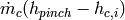 \dot m_c(h_{pinch}-h_{c,i})