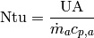 \mathrm{Ntu}=\frac{\mathrm{UA}}{\dot m_a c_{p,a}}